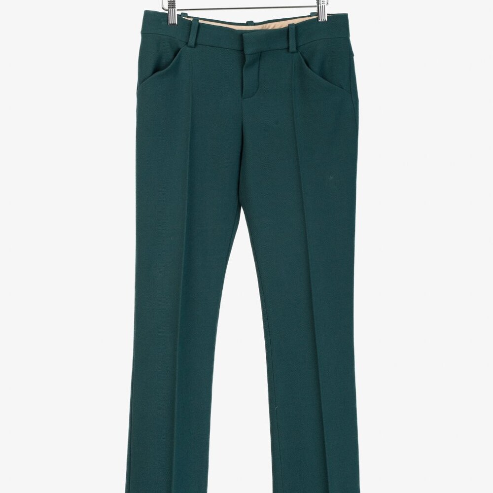 Chloe Green Wool Trouser Pants